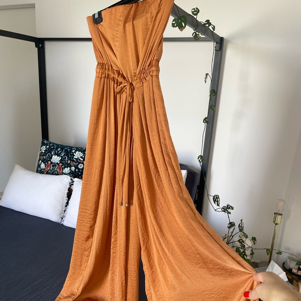 Silk Orange Jump Suit - Picture 1 of 2